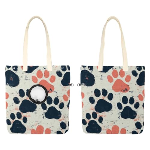 Tasche für Hunde und Katzen, Pfotenabdruck, freihändiges Tragen von Katzenköpfen, Schultertasche für Outdoor-Reisen Tasche für Hunde und Katzen, Pfotenabdruck, freihändiges Tragen von Katzenköpfen, Schultertasche für Outdoor-Reisen von CHENZZZZ