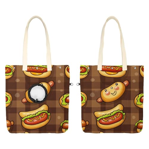 Tasty Hotdog Lustiges Fast Food (2) Katzenausack Freisprecheinrichtung Showhead Katzendrage Tasche Katzenhalter Umhängetasche für Outdoor Reisen von CHENZZZZ