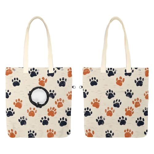 Tragetasche für Hunde und Katzen, Pfotenabdruck, Haustier-Schultertasche, Tragetasche, tragbare Katze, kleine Tragetasche von CHENZZZZ