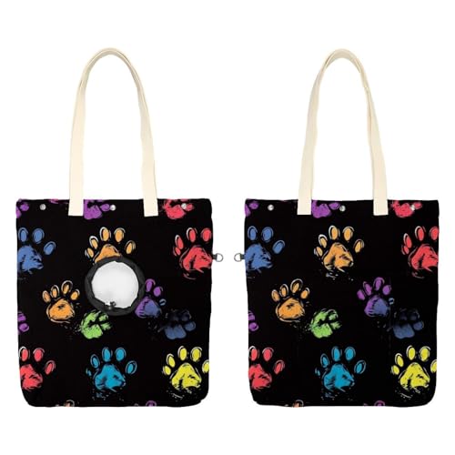 Tragetasche für Hunde und Katzen, Pfotenabdruck, Haustier-Schultertasche, Tragetasche, tragbare Katze, kleine Tragetasche von CHENZZZZ