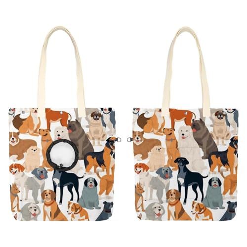 Verschiedene Hunderassen Haustier Canvas Schultertasche Katzentragetasche Tragbare Kätzchen & Welpen Tote Komfort Tragetasche für kleine Haustiere Verschiedene Hunderassen Haustier Canvas Schultertasche Katzentragetasche Tragbare Kätzchen & Welpen Tote Komfort Tragetasche für kleine Haustiere von CHENZZZZ