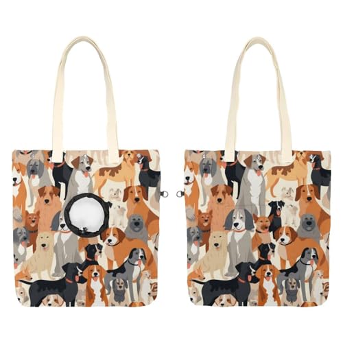 Verschiedene Hunderassen Haustier Canvas Schultertasche Katzentragetasche Tragbare Kätzchen & Welpen Tote Komfort Tragetasche für kleine Haustiere Verschiedene Hunderassen Haustier Canvas Schultertasche Katzentragetasche Tragbare Kätzchen & Welpen Tote Komfort Tragetasche für kleine Haustiere von CHENZZZZ
