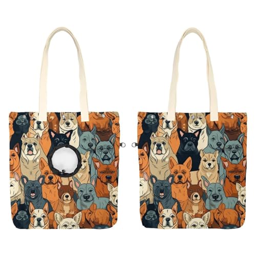 Verschiedene Rassen von Hund Haustier Leinwand Umhängetasche Tragetasche, Katze Träger, tragbare Kätzchen & Welpen Tasche, Komfort Träger für kleine Haustiere von CHENZZZZ