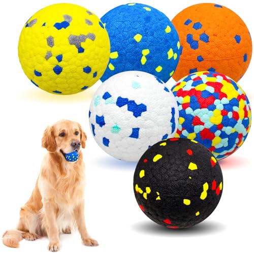 CHEODIN 6 Stück Hundebälle Tennisball für aggressive Kauer, unzerstörbares Kauspielzeug für große mittelgroße und kleine Welpen, bissfestes Atom. CHEODIN 6 Stück Hundebälle Tennisball für aggressive Kauer, unzerstörbares Kauspielzeug für große mittelgroße und kleine Welpen, bissfestes Atom. von CHEODIN