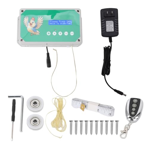 CHEOTIME Automatischer Hühnertüröffner, Wasserdichter Timer, Fernbedienung, Doppelte Stromversorgung, Geflügelhaus-Türantriebsmotor Für Bauernhof-Hühnerstall, 100–240 V(EU Plug) von CHEOTIME