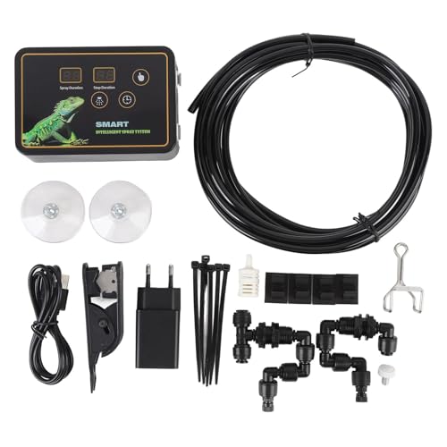 Cheotime Reptile Smart Mister, Rainforest Tank Timer Misting -System mit 360 ° verstellbaren Düsen, ruhiger automatischer Reptilienmister mit Timer DC 5V EU -Stecker Cheotime Reptile Smart Mister, Rainforest Tank Timer Misting -System mit 360 ° verstellbaren Düsen, ruhiger automatischer Reptilienmister mit Timer DC 5V EU -Stecker von CHEOTIME