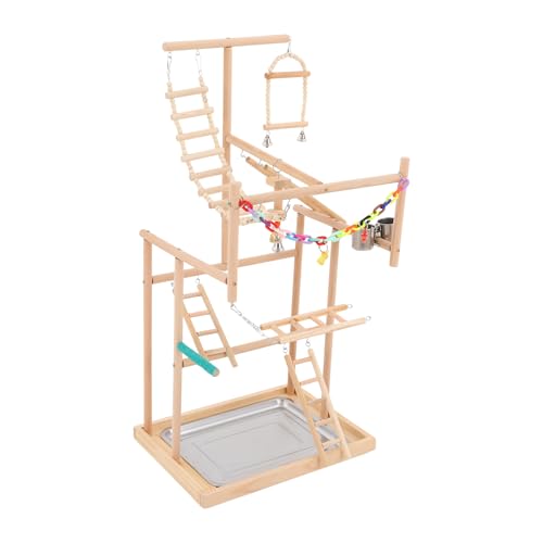 4-stöckiger Nymphensittich Spielplatz Vogelspielplatz, Barschständer Nymphensittiche Vogelzubehör, für Kleine bis Mittelgroße Vögel 4-stöckiger Nymphensittich Spielplatz Vogelspielplatz, Barschständer Nymphensittiche Vogelzubehör, für Kleine bis Mittelgroße Vögel von CHERIPOLI