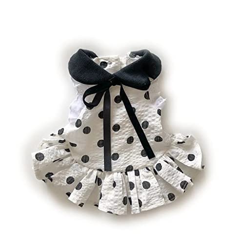 Geeignet für Kleid Haustier Hundekleid Katzenkleid Hundekleid Sommer Schwarz und Weiß (Color : Natural, Size : 50cm) von CHEWO