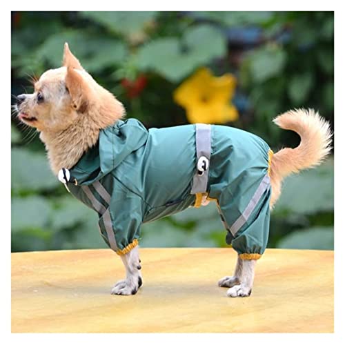 Haustier-Regenmantel-Jacke Welpen-Regenmantel-Reflexstreifen-Kleidung Heimtierbedarf (Color : Red, Size : L) (Green XL) von CHEWO