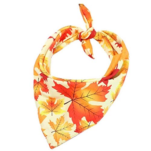 Hunde-Bandana Thanksgiving-Hundeschal Dreiecks-Lätzchen-Schal-Kürbis-Truthahn-Ahornblatt-Schal-Kleiner Hund-Haustier-Welpe (Color : Style 5) (Style 3) von CHEWO