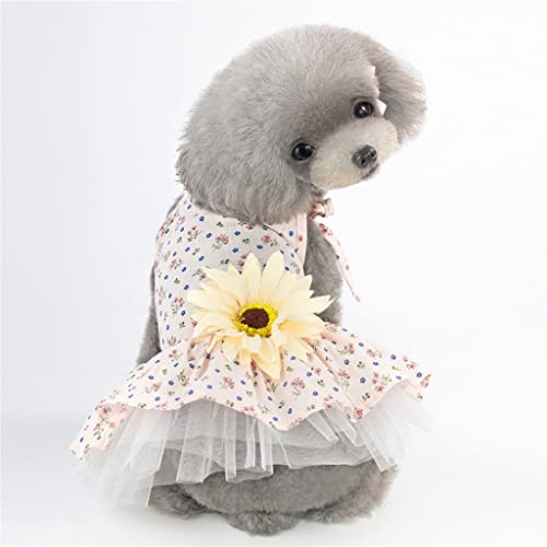Kleid Blume Haustier Hund Kleidung Sommer Haustier Hund Kleid Haustier Hund Fotoshooting Hochzeitskleid Hundekostüm (Color : A, Size : XL 4.2-6KG) (AL 34.2KG) von CHEWO