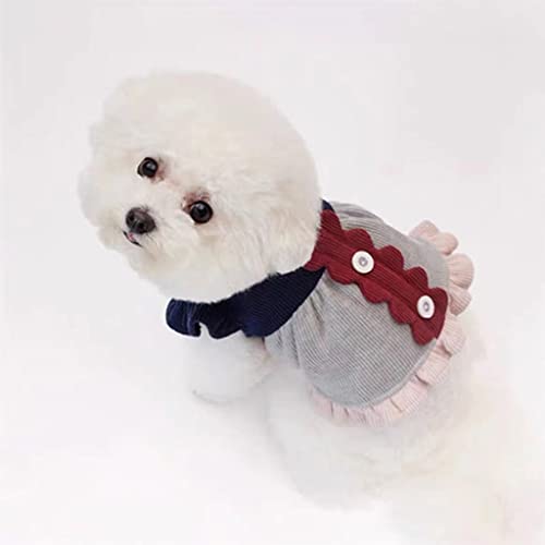 Süße Welpen-Stück Haustierkleidung Herbst und Winter Warme Pullover Hundekleidung (Color : Dark, Size : 40cm) (Dark 30cm) von CHEWO