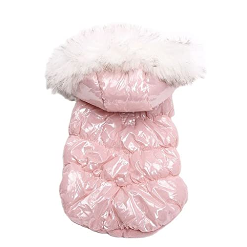 for Dogs and Cats Warm Coat Jacket Pet Dog Hoodie Dress Winter Clothing Set (Color : Natural, Size : 50cm) von CHEWO