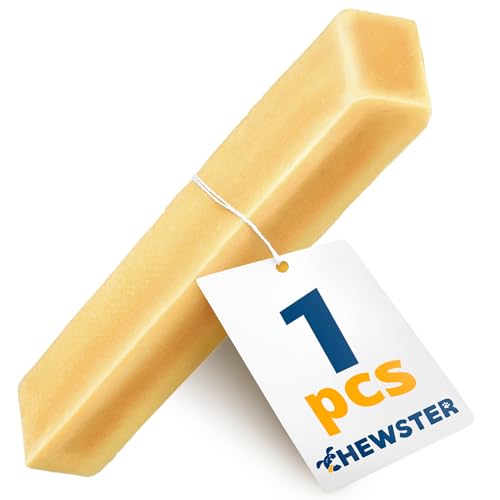 CHEWSTER Käsestangen - Kaukäse Hundeknochen - Kaukäse für Hunde - Langer Kauspaß aus natürlicher Milch – Natürliche Käse-Kauknochen (430 g, Killer Size, 1er Pack) von CHEWSTER