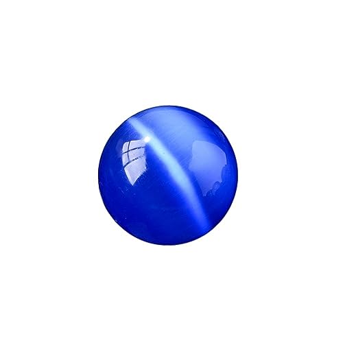 1 STÜCK 4 cm Mehrfarbiger Opal Bunte Katzenauge Stein Kristallkugel Glasmurmeln Kristall Polierte Runde Kugel Stein Glas Spielzeugkugeln Steinmineralexemplar (Color : Blue, Size : 4cm) von CHEWYZ