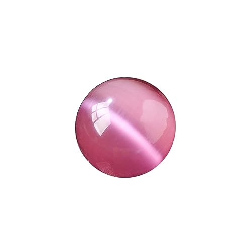 1 STÜCK 4 cm Mehrfarbiger Opal Bunte Katzenauge Stein Kristallkugel Glasmurmeln Kristall Polierte Runde Kugel Stein Glas Spielzeugkugeln Steinmineralexemplar (Color : Pink, Size : 4cm) von CHEWYZ
