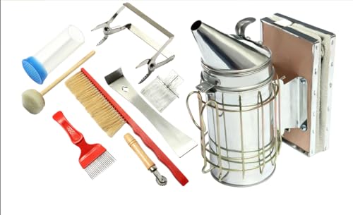 8-Teiliges Imkerei-Werkzeugset, Imker Zubehör,Imkereibedarf Zubehör,Imker Set,Imkerbedarf Mit Smoker, Stockmeisel & Königinnenfänger – Profi-Imkerausrüstung für Honigernte & Wabenpflege 8-Teiliges Imkerei-Werkzeugset, Imker Zubehör,Imkereibedarf Zubehör,Imker Set,Imkerbedarf Mit Smoker, Stockmeisel & Königinnenfänger – Profi-Imkerausrüstung für Honigernte & Wabenpflege von CHFUNE