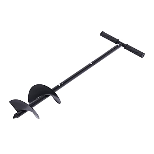 Erdbohrer Hand, Garten Handerdbohrer Set Ø 150 mm Erdlochbohrer mit rutschfestem Gartenbohrer Pfahllochbohrer Spiralbohrer Rapid Planter Erdbohrer Zaunpfahlbohrer mit Werkzeug zum Pflanzen von Bäumen von CHFUNE