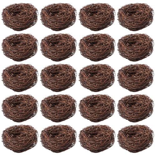 CHGCRAFT 20 Stück Rattan Nachahmung Vogelnest Mini künstliches Vogelnest für Bastelarbeiten, Party-Display Dekorationen Mikro Landschaft Dekoration Zubehör Kokosnuss Braun 8x4.5mm CHGCRAFT 20 Stück Rattan Nachahmung Vogelnest Mini künstliches Vogelnest für Bastelarbeiten, Party-Display Dekorationen Mikro Landschaft Dekoration Zubehör Kokosnuss Braun 8x4.5mm von CHGCRAFT