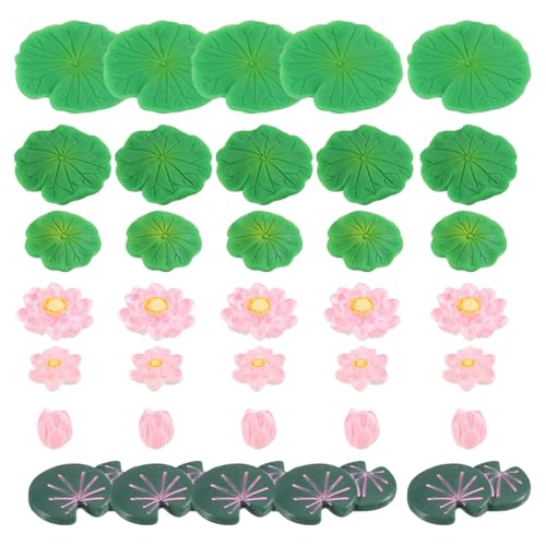 CHGCRAFT 35 Stück 7 Stil Miniatur Harz Seerose Pads Miniatur künstliche schwimmende Lotusblumen Tank Dekoration für Terrarien Fee Garten Pool Patio Teich Hochzeit Dekoration CHGCRAFT 35 Stück 7 Stil Miniatur Harz Seerose Pads Miniatur künstliche schwimmende Lotusblumen Tank Dekoration für Terrarien Fee Garten Pool Patio Teich Hochzeit Dekoration von CHGCRAFT