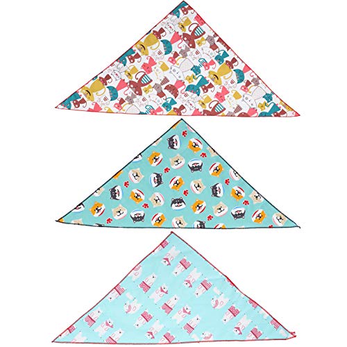 Für 3PCs, für Haustier, Hundebandana, Waschbar, Welpen -Katzenhals -Schal -Dreieck -Neckerchief, Haustierversorgungen (L) von CHHELIHL
