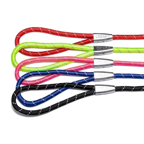 CHIARA NIKI Leine Nylon CHL-555-PI-S-Hundeleine, Führleine, Schleppleine (Größe: S, hochqualitativ, Material: Nylon, Joggingleine, Spazierleine, mit Karabiner), Pink von CHIARA