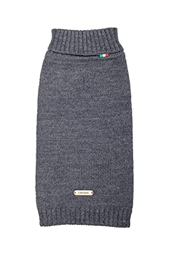 CHIARA Ellie Pullover CHP-403GY-M, Hoodie, Sweatshirt, Sweater, komfortabel (Größe: M, waschbar, stylish, warm, Halsband, Material: 100% Polyester), Dunkelgrau von CHIARA