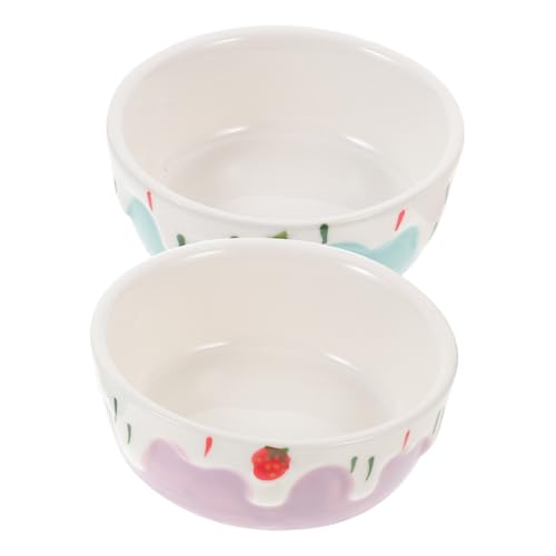 CHICAMPERA 2 Stück Keramik futternapf für Hamster und Kleintiere Kleine Blaue und Violette Schalen aus Hochwertigem Leichtem Material Auslaufsicher und Kippsicher für Futter und Wasser CHICAMPERA 2 Stück Keramik futternapf für Hamster und Kleintiere Kleine Blaue und Violette Schalen aus Hochwertigem Leichtem Material Auslaufsicher und Kippsicher für Futter und Wasser von CHICAMPERA