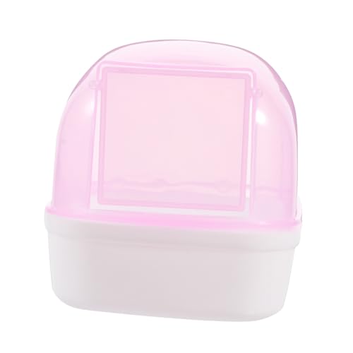 CHICAMPERA 2 Stück Transparente Hamster badewanne Automatische Öffnung Staubgeschützt Vielseitig als Bad Futter Toilettenbox für Kleine Haustiere Wie Hamster und Chinchilla Praktisches von CHICAMPERA