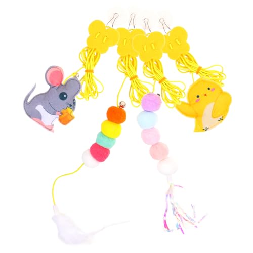 CHICAMPERA 4 Stück Interaktives Katzenspielzeug Teiliges Teasing Hangings mit Schwing Design für Drinnen Leicht Fördert Bewegung und Gesundes für Katzen und Kätzchen CHICAMPERA 4 Stück Interaktives Katzenspielzeug Teiliges Teasing Hangings mit Schwing Design für Drinnen Leicht Fördert Bewegung und Gesundes für Katzen und Kätzchen von CHICAMPERA