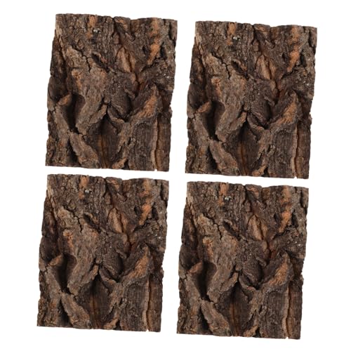 CHICAMPERA 4 Stück Teiliges Terrarium Baumrinden als Kletter und Versteckplattform für Reptilien Kompatibel mit Schildkröten Echsen Schlangen und Aquarientieren Natürliche Dekoration für von CHICAMPERA