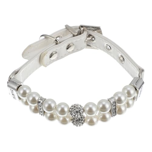 CHICAMPERA Hundehalsband mit Perlen und Verstellbarem Pu Lederband Inklusive Leine Handgefertigt Stilvolles Haustier Accessoire für Kleine bis Mittlere Hunde Elegant und Bequem Geeignet für CHICAMPERA Hundehalsband mit Perlen und Verstellbarem Pu Lederband Inklusive Leine Handgefertigt Stilvolles Haustier Accessoire für Kleine bis Mittlere Hunde Elegant und Bequem Geeignet für von CHICAMPERA