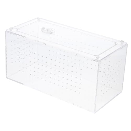 CHICAMPERA Transparente Acryl Reptilienbox mit Großem Platzangebot Multifunktional als Portable Futter Aufzuchtbox für Schlangen Geckos Spinnen und Kricket Haltung CHICAMPERA Transparente Acryl Reptilienbox mit Großem Platzangebot Multifunktional als Portable Futter Aufzuchtbox für Schlangen Geckos Spinnen und Kricket Haltung von CHICAMPERA