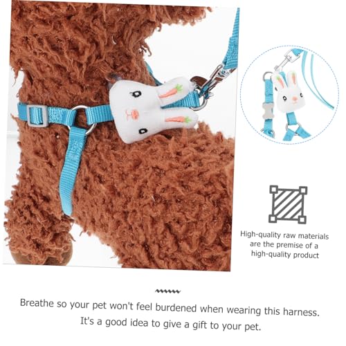 CHICAMPERA Verstellbares Welpen Geschirr mit Leine Atmungsaktives Leichtes Haustierweste Kleine Hunde Langlebig Komfortabel für Spaziergänge und Outdoor aktivitäten von CHICAMPERA