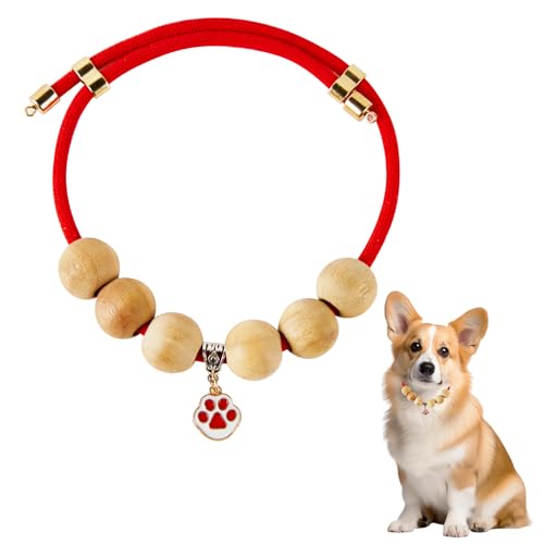 Hundehalsband mit asiatischen Amuletten, wasserdicht und größenverstellbar, vielfältige trendige Designs, asiatische Dekoration und Amulette (Lucky Paw) (L 36-60cm) von CHICGADGETS