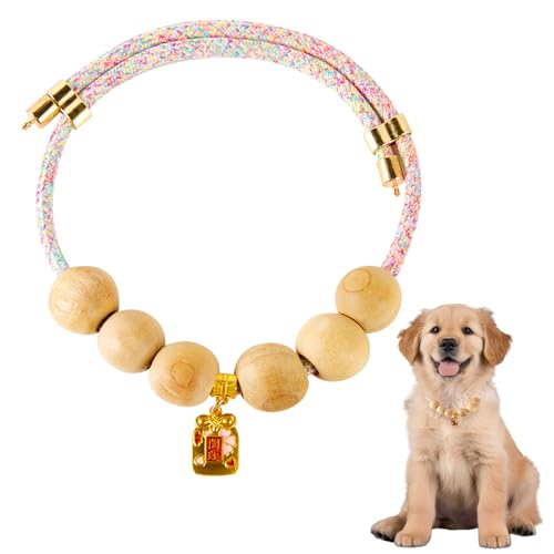 Hundehalsband mit asiatischen Amuletten, wasserdicht und größenverstellbar, vielfältige trendige Designs, asiatische Dekoration und Amulette (Start the Good Luck) (L 36-60cm) von CHICGADGETS