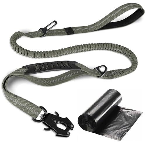Strapazierfähige Taktische Hundeleine - Hundeleine Verstellbar mit Müllsack, 1.35-1.9M Stark Reflektierend Schnellverschluss Karabiner Sicherheitsleine Dog Leash Hundeleine für mittelgroße Große Hunde Strapazierfähige Taktische Hundeleine - Hundeleine Verstellbar mit Müllsack, 1.35-1.9M Stark Reflektierend Schnellverschluss Karabiner Sicherheitsleine Dog Leash Hundeleine für mittelgroße Große Hunde von CHICHI:OÜ