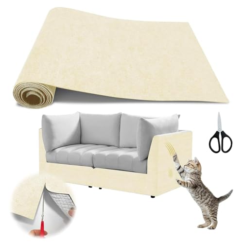 Selbstklebende Kratzmatte für Katzen - 40x 200cm Kein Geruch Robust Langlebig Kratzmatte Selbstklebend - Kratzschutz Sofa Katze Selbstklebende Katzenteppich - für Katze Bäume, Wand Möbel, Kratzbäume von CHICHI:OÜ