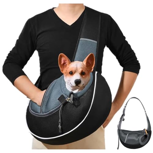 Tragtuch Klein Hund Tragetasche, Hundetragtuch Mit Verstellbarem Riemen, Hundetragetasche bis 5kg Hundetasche, Hundetragebeutel Mesh Hundetrage Outdoor Katzentrage Kleintiere Hundetragetuch Reise von CHICHI:OÜ