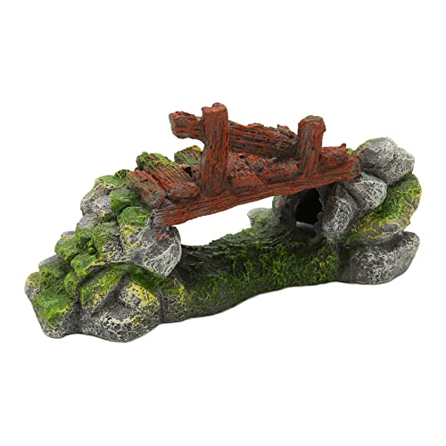 CHICIRIS Aquarium-Dekorationsbrücke, Brücke, Aquarien, Dekorationen, Entspannend, Leicht zu Reinigen, Harz, Leicht, für Unterwasserumgebung CHICIRIS Aquarium-Dekorationsbrücke, Brücke, Aquarien, Dekorationen, Entspannend, Leicht zu Reinigen, Harz, Leicht, für Unterwasserumgebung von CHICIRIS