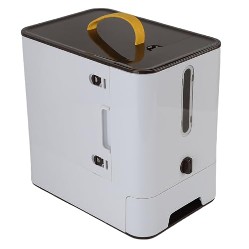 CHICIRIS Automatischer Katzenfutterautomat mit Futternapf für Trockenfutter, 7-Liter-Spender Vereinfacht die Routine, Transparentes Fenster, Reichlich Platz für Lange Ausflüge, (Brown) von CHICIRIS