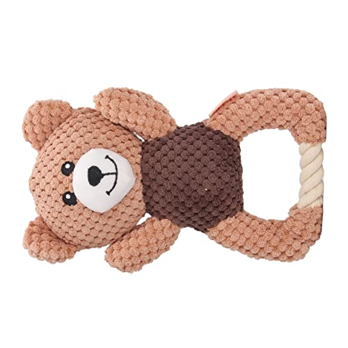 CHICIRIS Dog Squeak Plüsch Kauspielzeug Zahnreinigung Interaktives Waschbares Niedliches Tier Stofftier für Große Kleine Hunde (Typ 3) von CHICIRIS