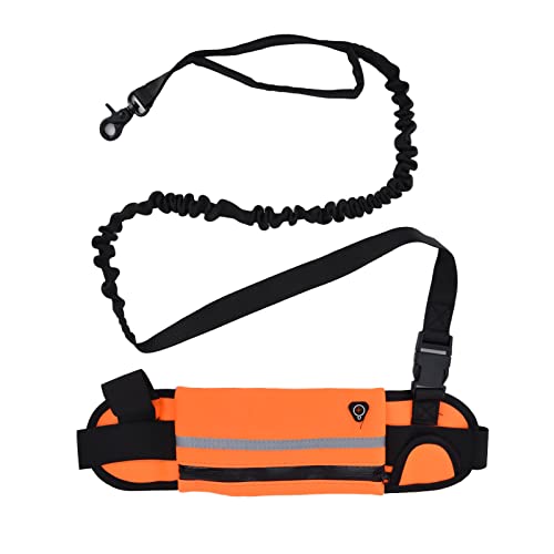 CHICIRIS Freihändige Hundeleine, reflektierendes Streifendesign für Hundeleine zum Joggen zum Spazierengehen zum Wandern(Orange) von CHICIRIS