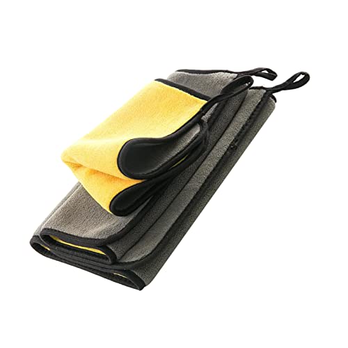 CHICIRIS Hundebadetuch, leicht, schnell trocknend, saugfähig, Haustier-Handtuch, maschinenwaschbar, pflegeleicht, grau, gelb, weich zum Schwimmen (M) von CHICIRIS