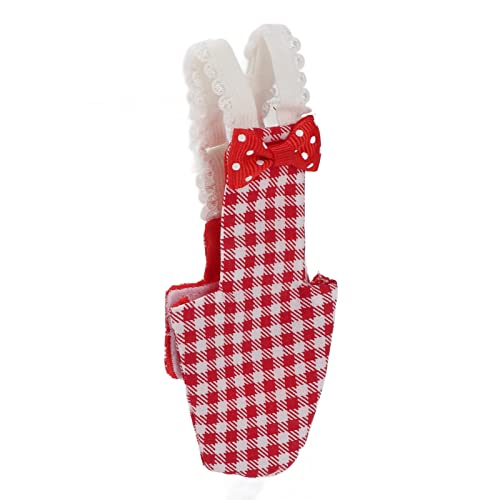 CHICIRIS Parrots Pilot Suit, Parrots Windel Soft Elastic Protective Red Grid Bowknot Design für Wellensittiche für Ara für Sittiche(XS-Nummer, Rotes Gitter) von CHICIRIS