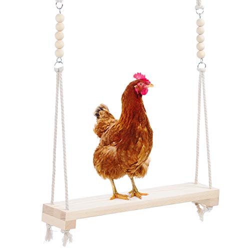 CHICIRIS Pet Chicken Stand Bar, Hühnerschaukel aus natürlichen Materialien, Hühner Spielzeug für Chicken Swing Pet Parrot Stand Bar von CHICIRIS