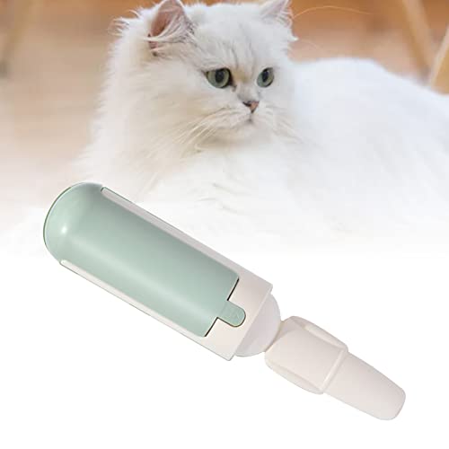 CHICIRIS Pet Hair Roller, Tragbarer Wiederverwendbarer Tierhaarentferner, Doppelseitiges Nylon-Bürstentuch mit Starkem Griff für Teppiche (Weiss) von CHICIRIS