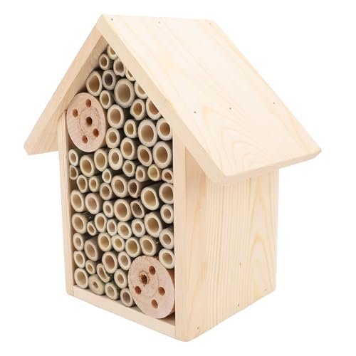 Hängendes Bienenhaus, Bienenhaus Zum Aufhängen, Harmloser, Umweltfreundlicher Bienenkasten aus Holz, Lebensraum für den Garten Im Freien von CHICIRIS