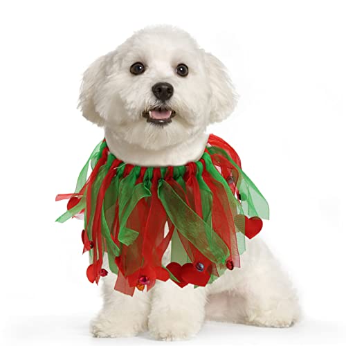 Haustier Weihnachtshalsband, dekoratives Hundehalsband Polyester Material Bunt Vielseitig Schön für Fotografie für Party(L) von CHICIRIS