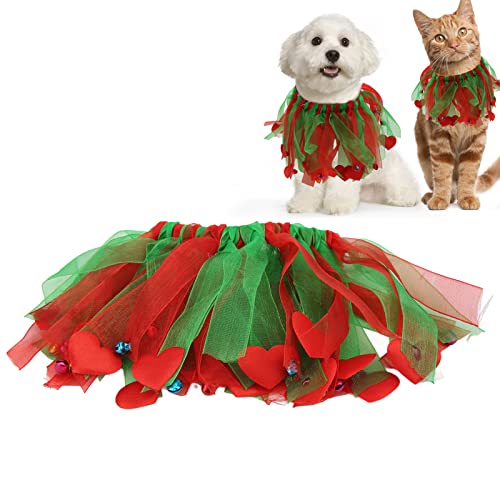 Haustier Weihnachtshalsband, dekoratives Hundehalsband Polyester Material Bunt Vielseitig Schön für Fotografie für Party(S) von CHICIRIS